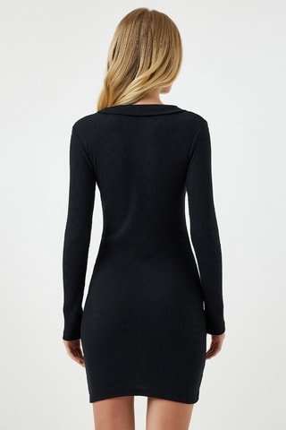 Vestido trapézio regular - Preto