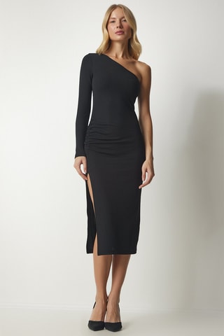 Vestido assimétrico - Preto