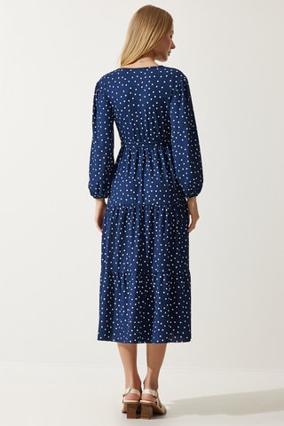 Vestido midi - Azul marinho