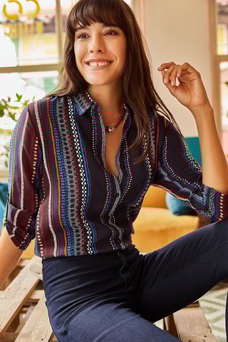 Camisa relaxed - Azul