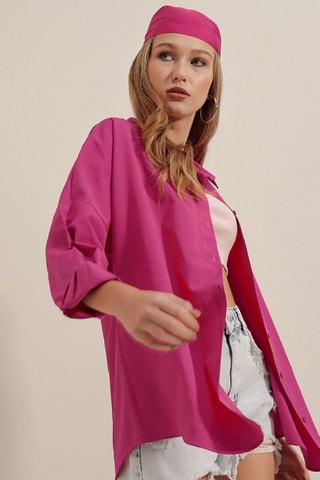 Camisa oversize - Rosa
