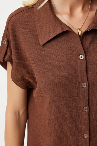 Camisa oversize - Castanho