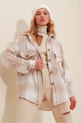 Sobrecamisa - Cru e bege