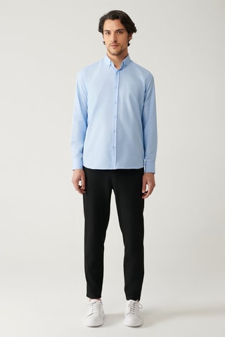 Camisa regular - Azul claro