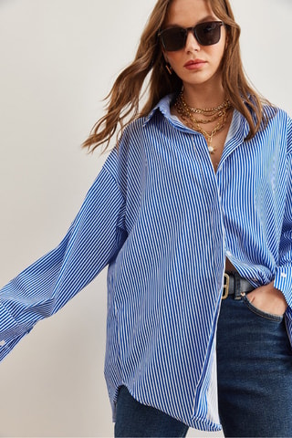 Túnica - Azul-marinho e branco