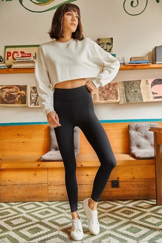 Leggings cintura subida - Preto