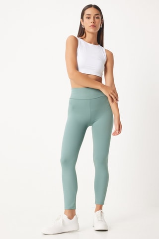 Leggings cintura subida - Verde água