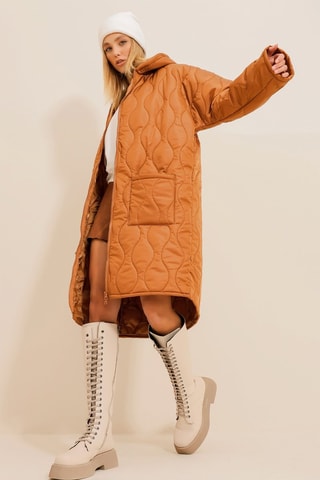 Blusão com capuz - Camel