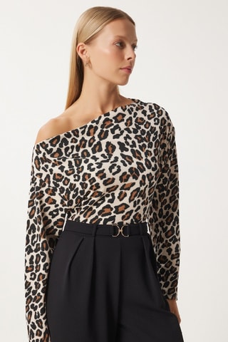 Blusa regular - Bege