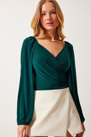 Blusa regular - Verde esmeralda