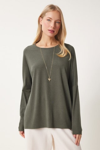 Blusa regular - Caqui