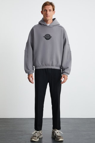 Sweat em algodão biológico - Cinzento-claro