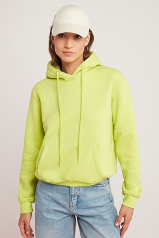 Sweat com capuz - Verde-fluorescente