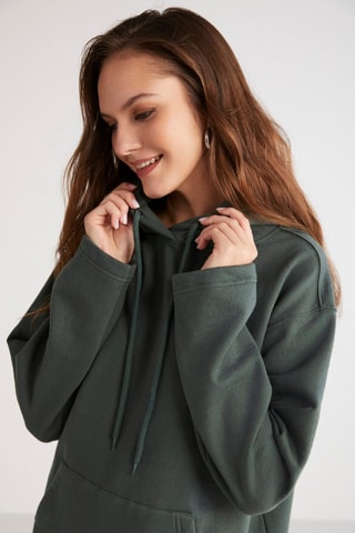 Sweat com capuz - Caqui