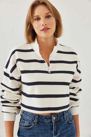 Sweat - Branco e azul-noite