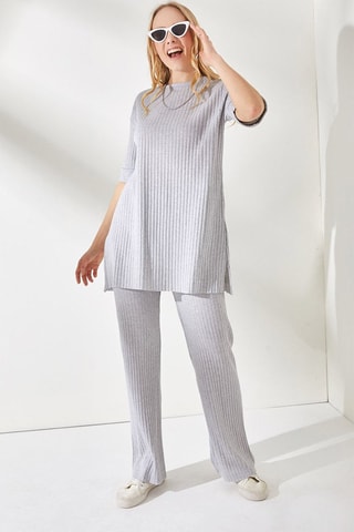 Túnica e calças - Cinzento