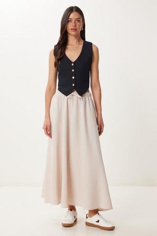 Saia comprida - Bege
