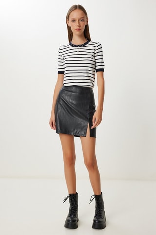 Minissaia com abertura - Preto