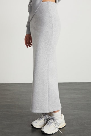Saia comprida - Cinzento claro mesclado