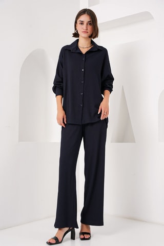 Camisa e calças - Azul-marinho