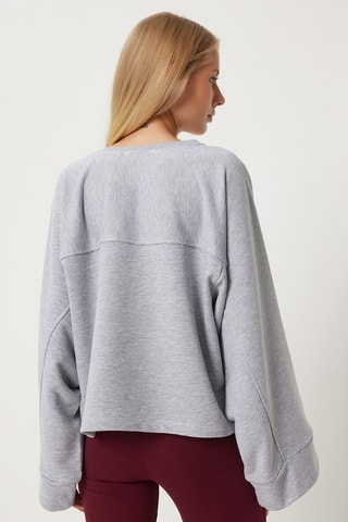 Sweat oversize - Cinzento mesclado