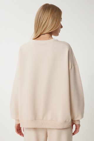Sweat oversize e calças de treino - Nude