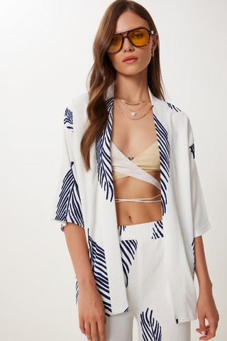 Quimono e calças - Branco