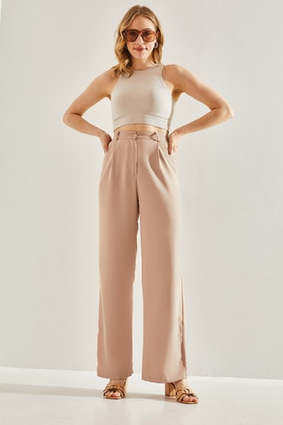 Calças wide legs - Bege