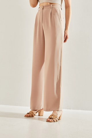 Calças wide legs - Bege