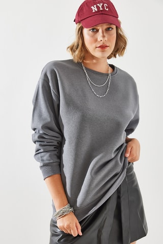 Sweat - Cinzento-escuro mesclado