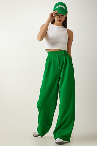 Calças palazzo - Verde