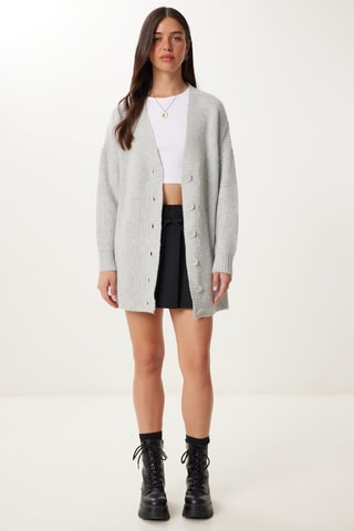 Casaco de malha - Cinzento-claro