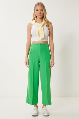 Calças wide legs - Verde