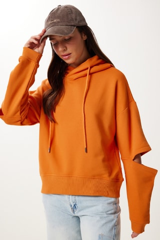 Sweat com capuz - Laranja
