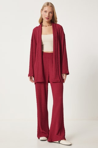 Quimono e calças - Bordô