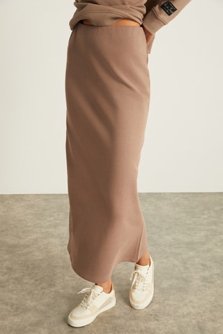 Saia direita em algodão biológico - Toupeira