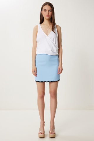 Saia direita - Azul-celeste