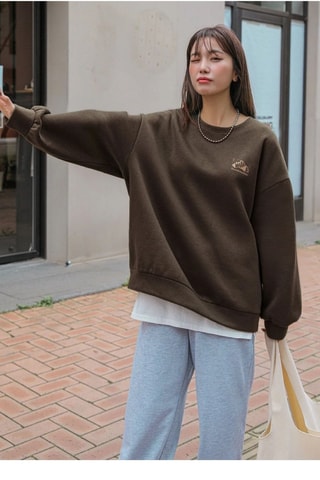 Sweat oversize - Castanho