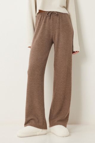 Calças - Castanho mesclado