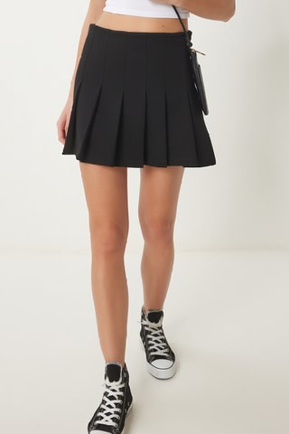 Saia plissada - Preto