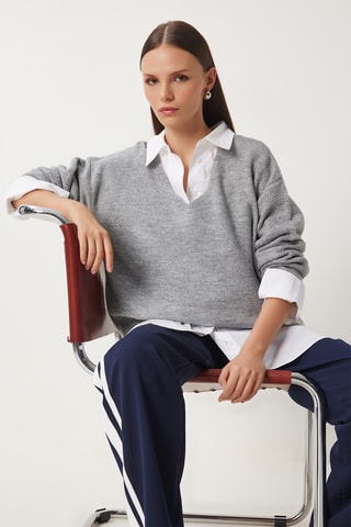 Camisola - Cinzento mesclado