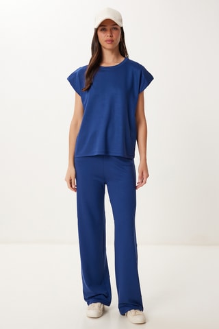 Top e calças - Azul