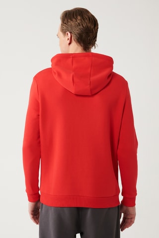 Sweat com capuz - Vermelho