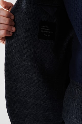 Casaco de fato - Azul-marinho mesclado