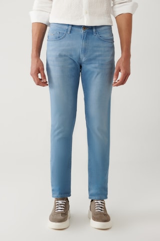 Calças de ganga slim - Azul-claro