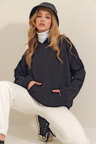 Sweat com capuz - Preto