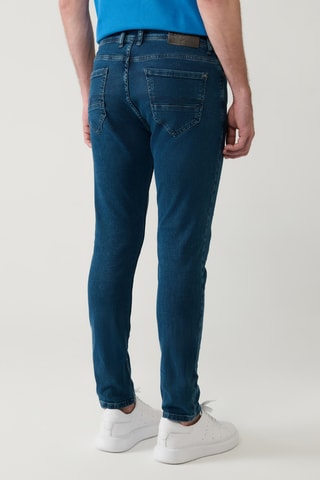 Calças de ganga slim - Azul-escuro