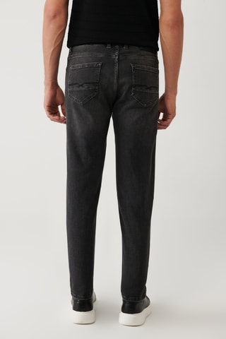 Calças de ganga slim - Cinzento-escuro