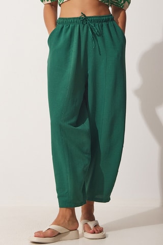 Calças saruel - Verde-esmeralda