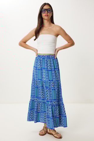 Saia comprida - Azul